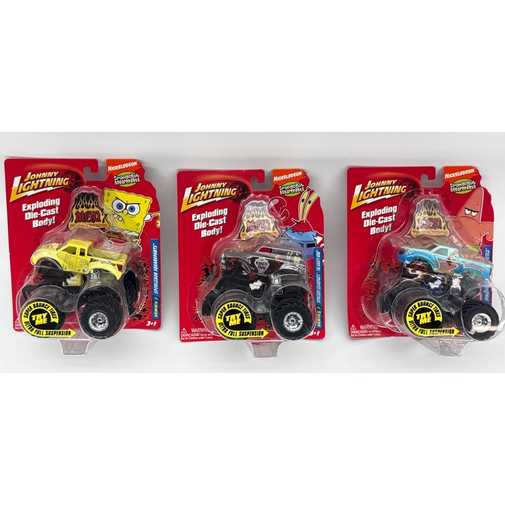 Johnny Lightning SpongeBob Monster Truck Lot MOD Series Patrick Krabs